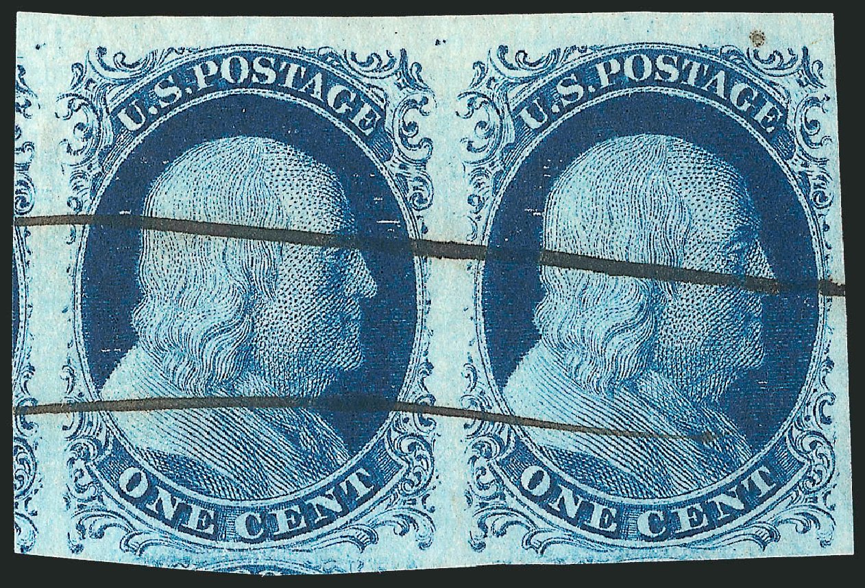 US Stamp Value Scott Catalog 7 - 1c 1851 Franklin. Robert Siegel Auction Galleries, Sep 2010, Sale 994, Lot 1058