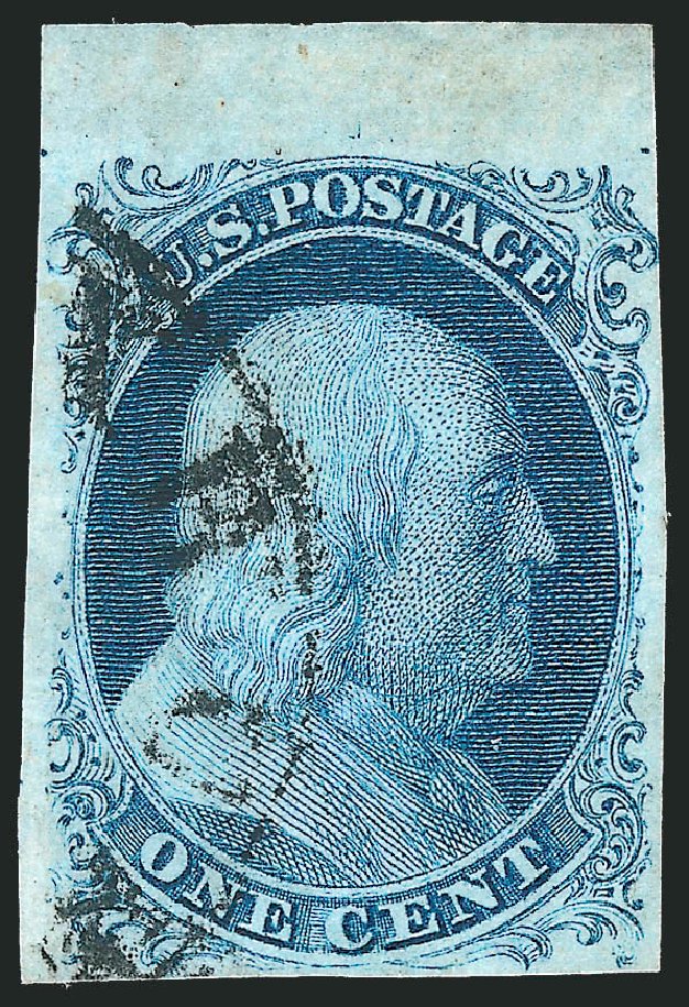 Value of US Stamp Scott # 7 - 1851 1c Franklin. Robert Siegel Auction Galleries, Sep 2010, Sale 994, Lot 678