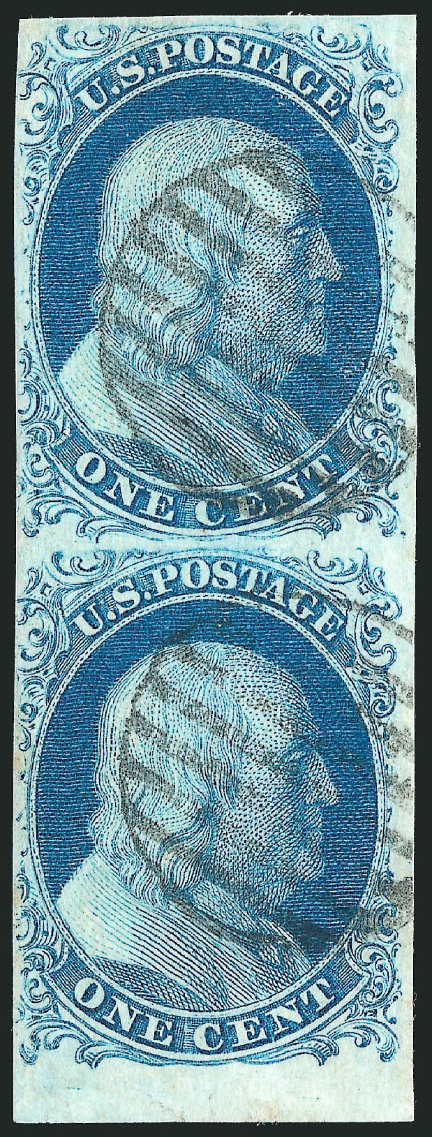 US Stamps Values Scott Catalog 7 - 1c 1851 Franklin. Robert Siegel Auction Galleries, Sep 2010, Sale 994, Lot 698