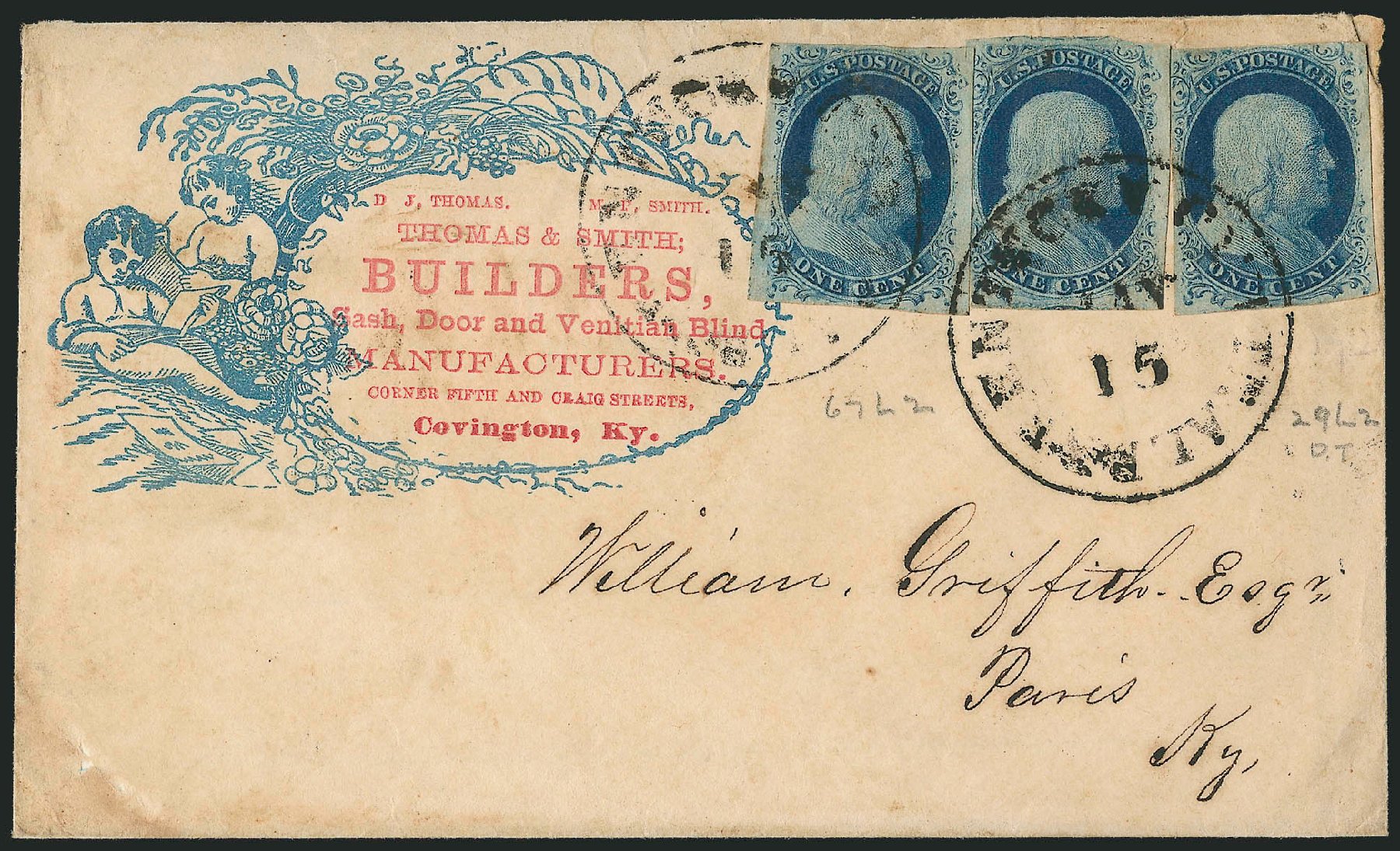 US Stamps Values Scott Cat. # 7 - 1c 1851 Franklin. Robert Siegel Auction Galleries, Sep 2010, Sale 994, Lot 928