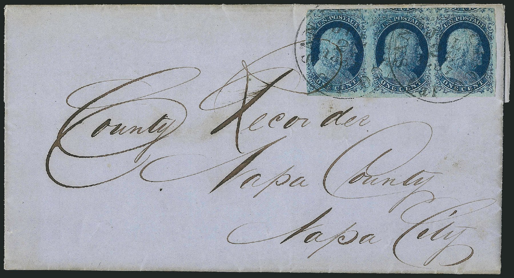 US Stamps Prices Scott Cat. #7 - 1c 1851 Franklin. Robert Siegel Auction Galleries, Sep 2010, Sale 994, Lot 968