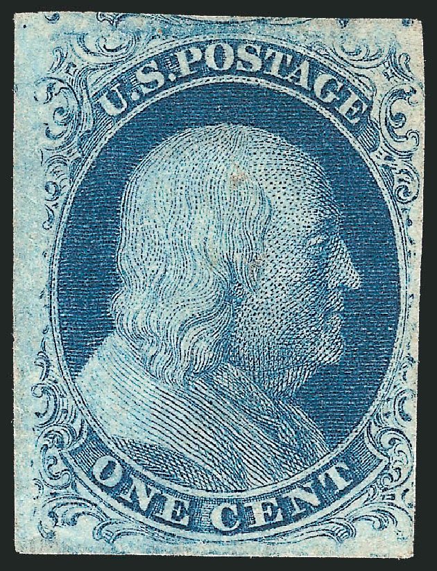Cost of US Stamp Scott Catalog #7 - 1851 1c Franklin. Robert Siegel Auction Galleries, Sep 2010, Sale 994, Lot 988