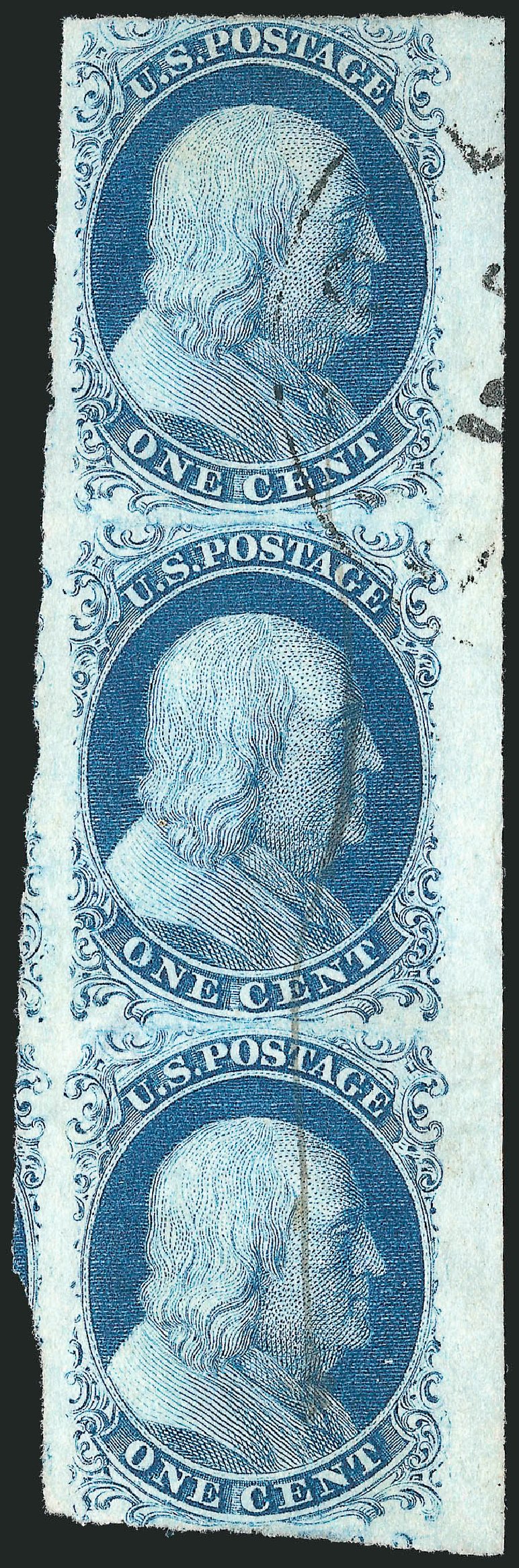 Prices of US Stamps Scott Catalogue 7 - 1851 1c Franklin. Robert Siegel Auction Galleries, Sep 2010, Sale 994, Lot 998