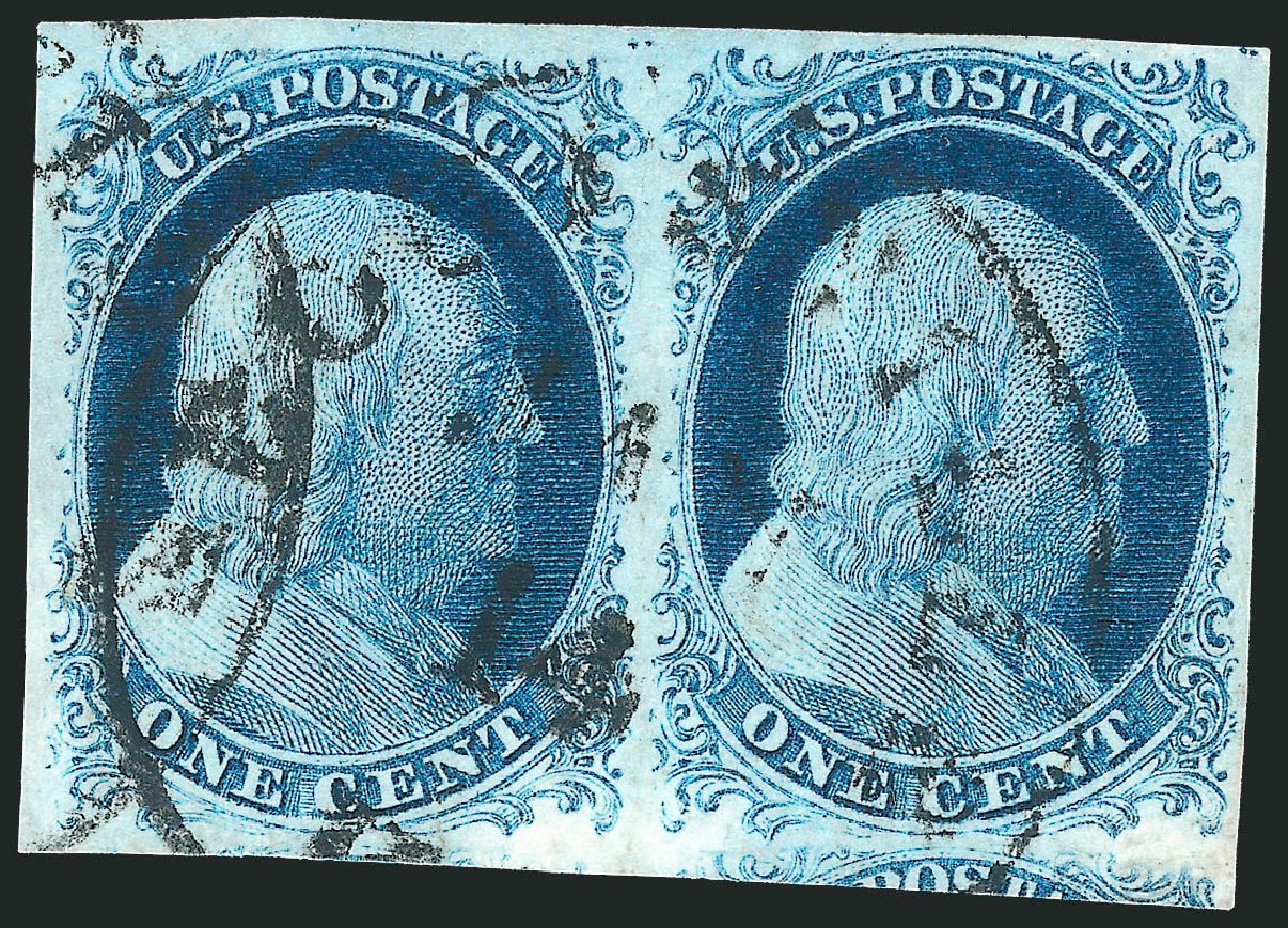 Value of US Stamp Scott Cat. #7 - 1851 1c Franklin. Robert Siegel Auction Galleries, Dec 2010, Sale 998, Lot 28
