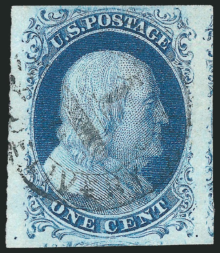 Price of US Stamp Scott Catalogue # 7: 1c 1851 Franklin. Robert Siegel Auction Galleries, Dec 2010, Sale 998, Lot 338