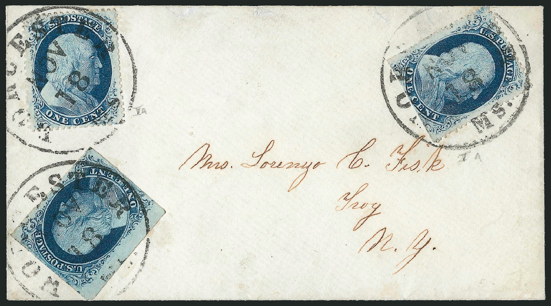 Prices of US Stamps Scott Cat. # 7: 1851 1c Franklin. Robert Siegel Auction Galleries, Dec 2010, Sale 998, Lot 378