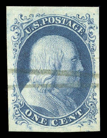 Costs of US Stamp Scott #7 - 1851 1c Franklin. Matthew Bennett International, Sep 2010, Sale 331, Lot 329
