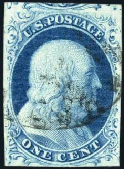 Prices of US Stamp Scott Cat. #7: 1c 1851 Franklin. Harmer-Schau Auction Galleries, Apr 2010, Sale 85, Lot 229