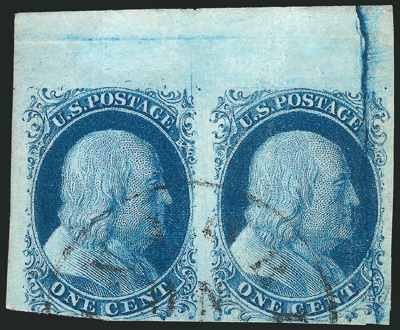 Values of US Stamp Scott # 7 - 1851 1c Franklin. Robert Siegel Auction Galleries, Dec 2011, Sale 1017, Lot 79