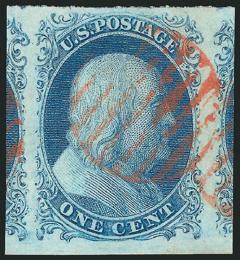 Prices of US Stamps Scott 7 - 1851 1c Franklin. Robert Siegel Auction Galleries, Mar 2012, Sale 1019, Lot 329