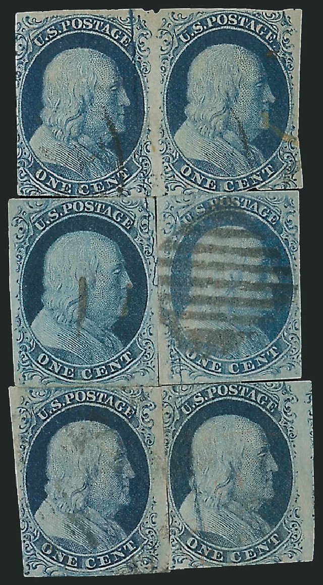 Prices of US Stamp Scott 7 - 1c 1851 Franklin. Robert Siegel Auction Galleries, Oct 2008, Sale 963, Lot 159