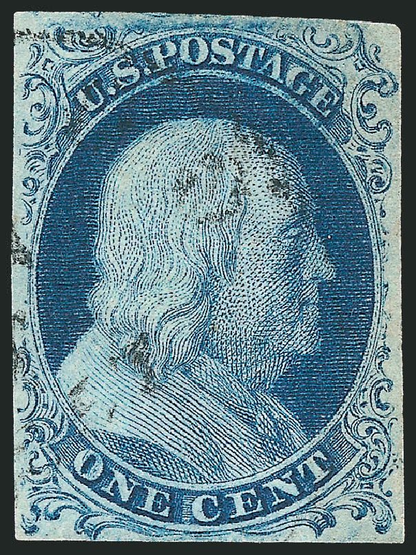 Costs of US Stamp Scott Catalogue #7 - 1c 1851 Franklin. Robert Siegel Auction Galleries, Sep 2010, Sale 994, Lot 929