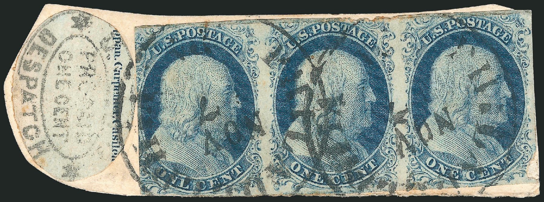 Prices of US Stamps Scott Cat. # 7: 1c 1851 Franklin. Robert Siegel Auction Galleries, Sep 2010, Sale 994, Lot 959
