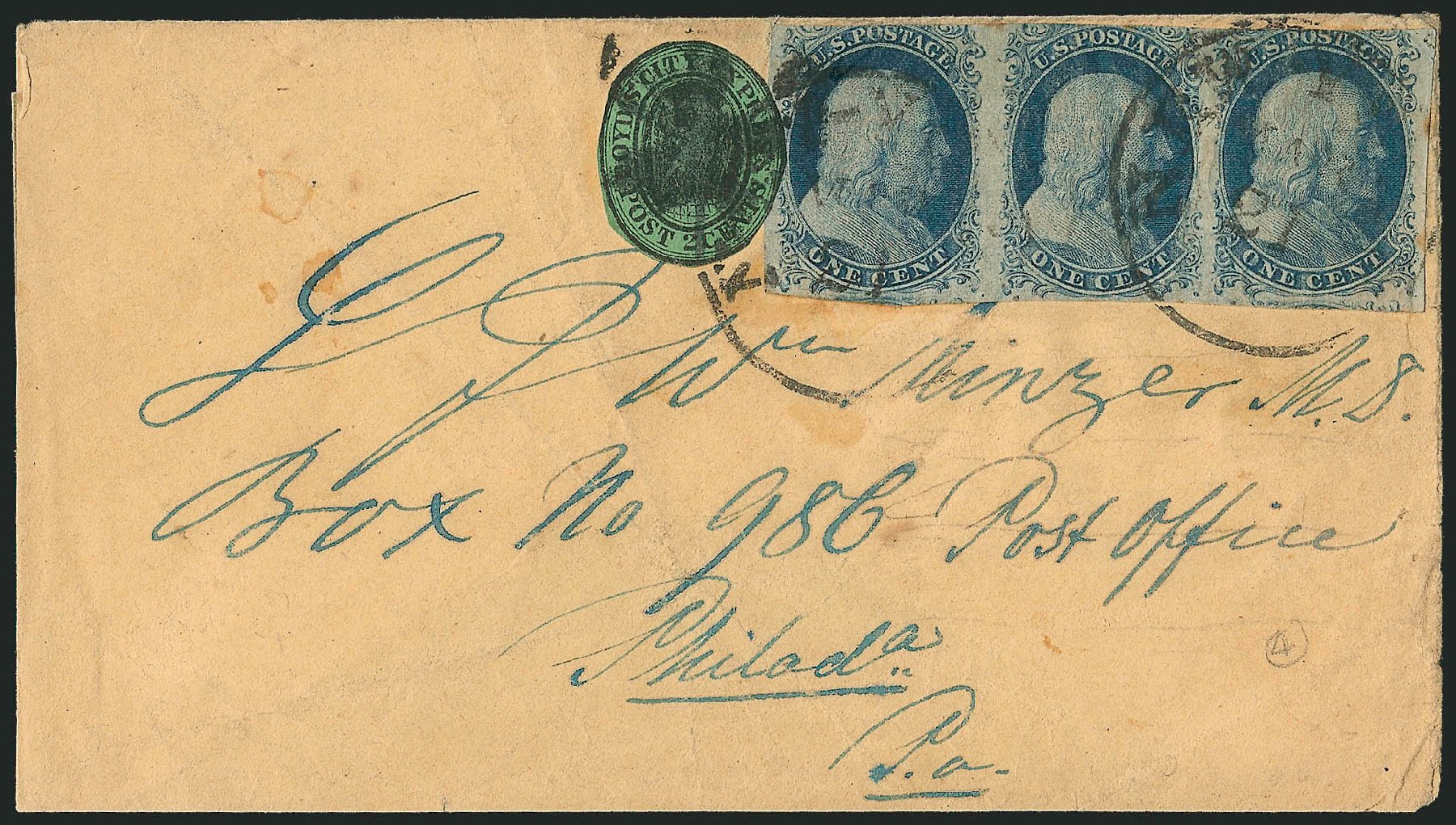 Values of US Stamps Scott Catalog #7: 1c 1851 Franklin. Robert Siegel Auction Galleries, Sep 2010, Sale 994, Lot 969