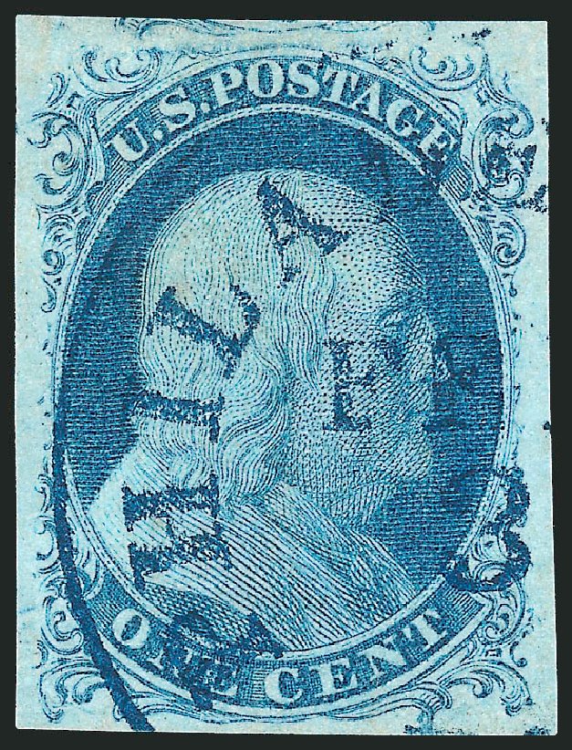 Prices of US Stamp Scott Catalogue # 7: 1c 1851 Franklin. Robert Siegel Auction Galleries, Dec 2010, Sale 998, Lot 19