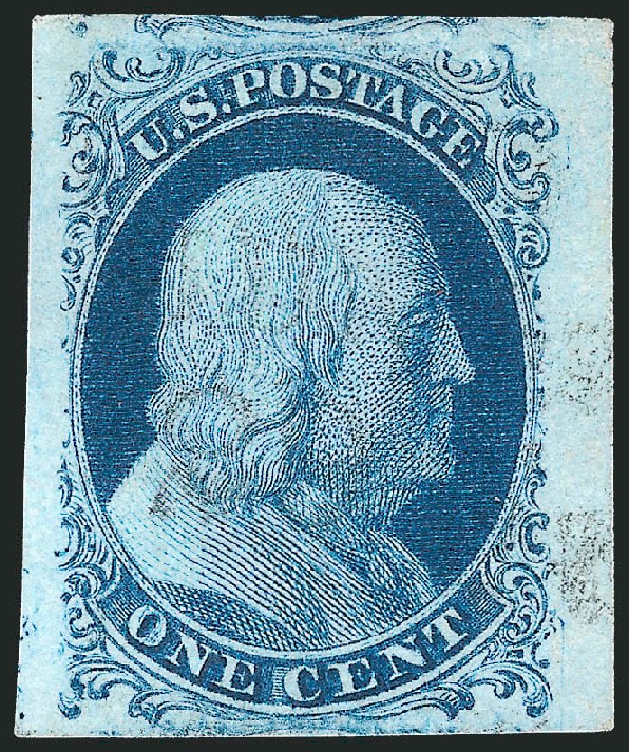Costs of US Stamps Scott Catalogue # 7: 1c 1851 Franklin. Robert Siegel Auction Galleries, Dec 2010, Sale 998, Lot 329
