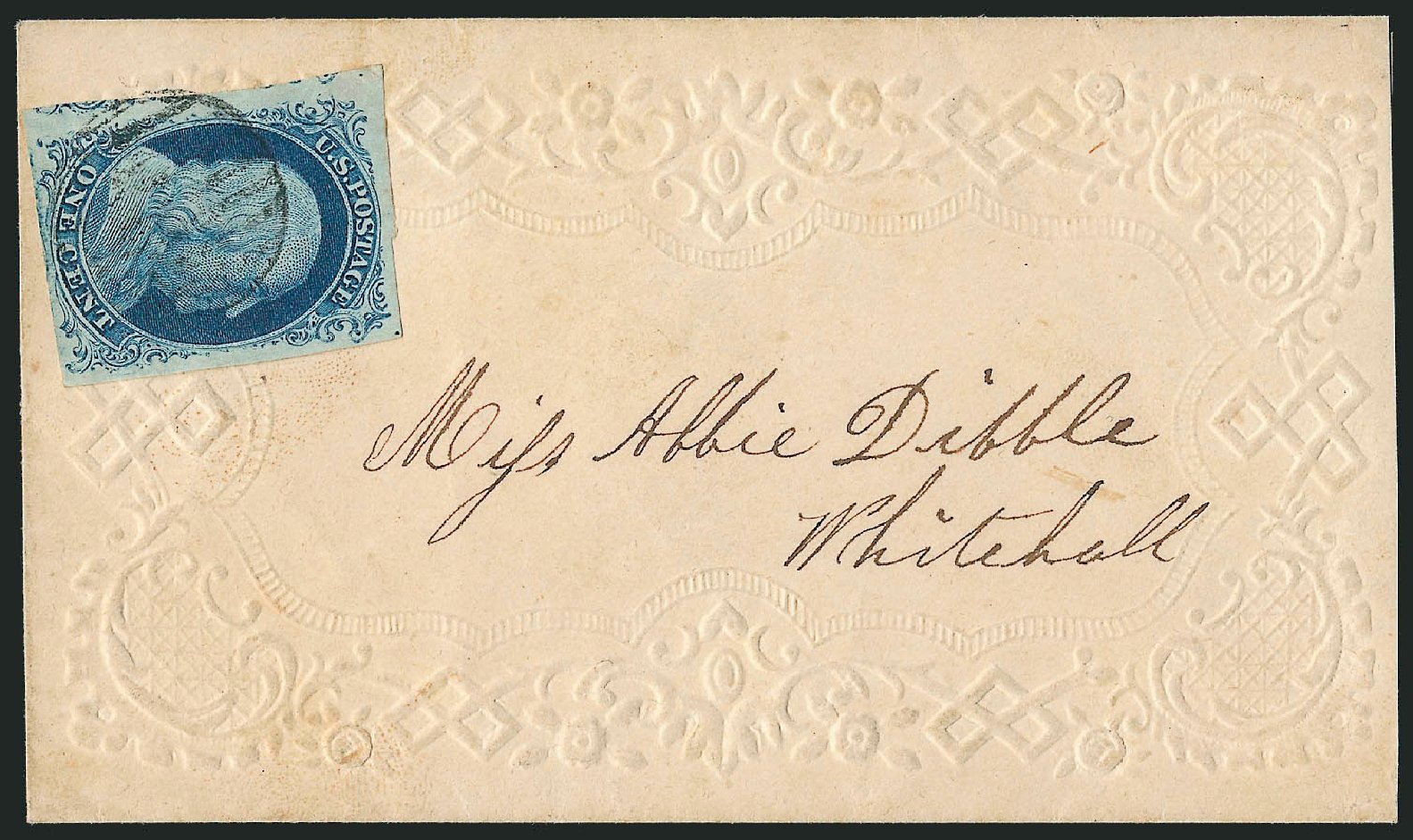 Value of US Stamp Scott #7: 1851 1c Franklin. Robert Siegel Auction Galleries, Dec 2010, Sale 998, Lot 369