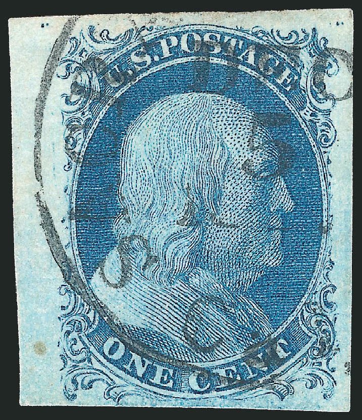 Costs of US Stamps Scott Catalog 7 - 1851 1c Franklin. Robert Siegel Auction Galleries, Dec 2010, Sale 998, Lot 399