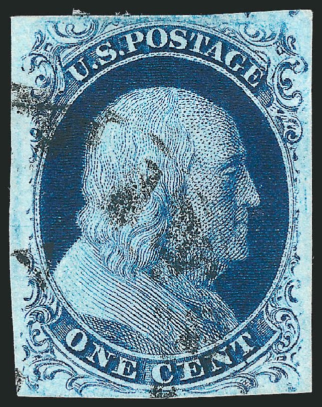 Price of US Stamps Scott Catalog #7: 1851 1c Franklin. Robert Siegel Auction Galleries, Dec 2010, Sale 998, Lot 409