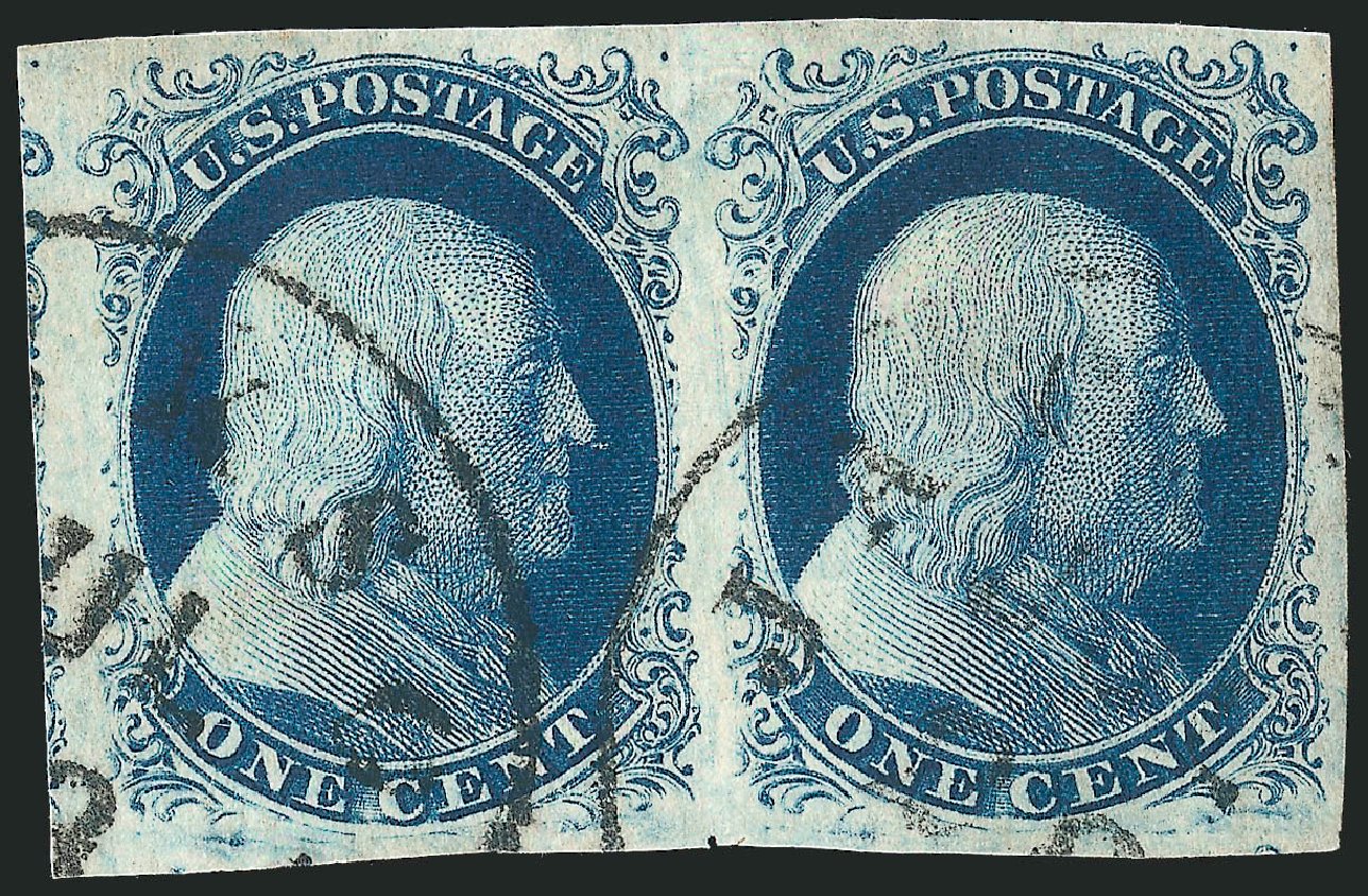 Values of US Stamps Scott Catalogue #7 - 1c 1851 Franklin. Robert Siegel Auction Galleries, Dec 2010, Sale 998, Lot 429