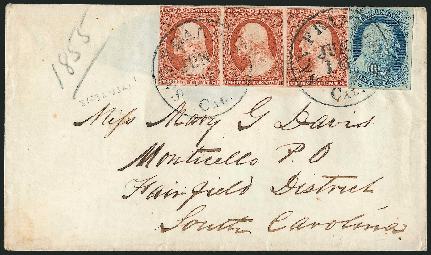Values of US Stamps Scott # 7: 1851 1c Franklin. Robert Siegel Auction Galleries, Dec 2010, Sale 998, Lot 59