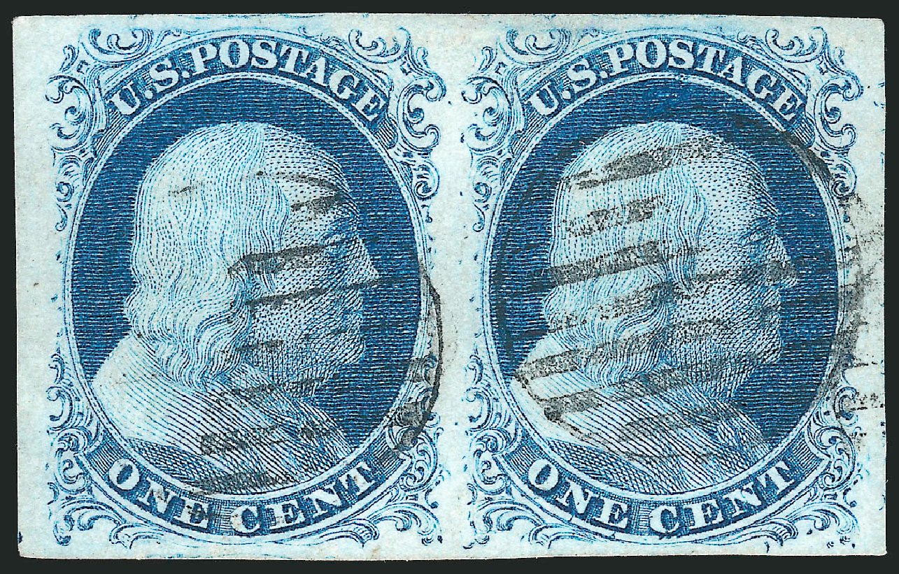 US Stamps Prices Scott Cat. 7: 1c 1851 Franklin. Robert Siegel Auction Galleries, Dec 2010, Sale 998, Lot 9