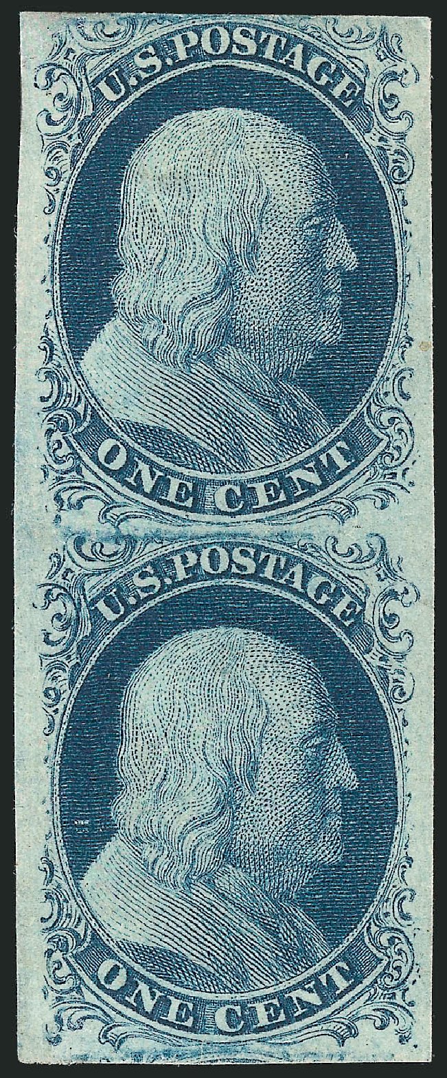 Value of US Stamp Scott #7: 1851 1c Franklin. Robert Siegel Auction Galleries, Mar 2012, Sale 1021, Lot 120