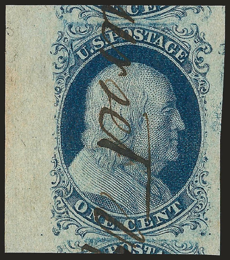 US Stamps Price Scott Catalog 7 - 1851 1c Franklin. Robert Siegel Auction Galleries, Sep 2009, Sale 976, Lot 1090