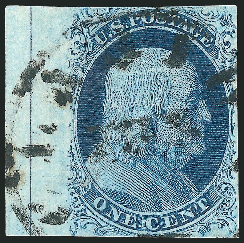 Value of US Stamp Scott Cat. #7 - 1851 1c Franklin. Robert Siegel Auction Galleries, Sep 2010, Sale 994, Lot 1000