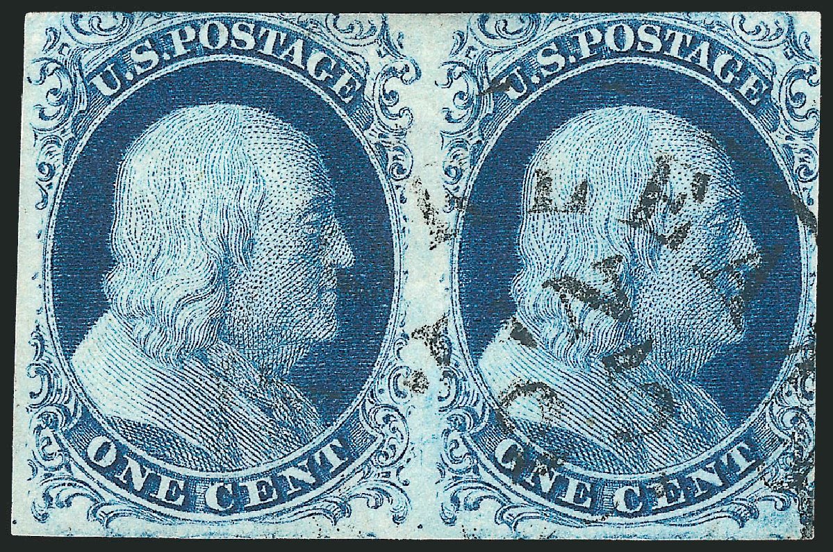 US Stamp Price Scott Catalog # 7 - 1c 1851 Franklin. Robert Siegel Auction Galleries, Sep 2010, Sale 994, Lot 1020