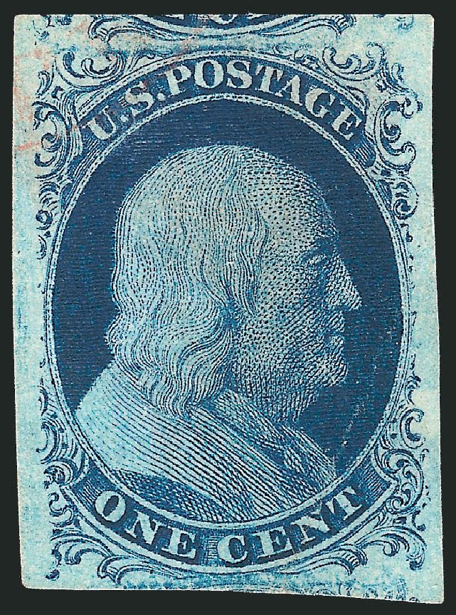 US Stamp Prices Scott Catalogue # 7 - 1c 1851 Franklin. Robert Siegel Auction Galleries, Sep 2010, Sale 994, Lot 1030
