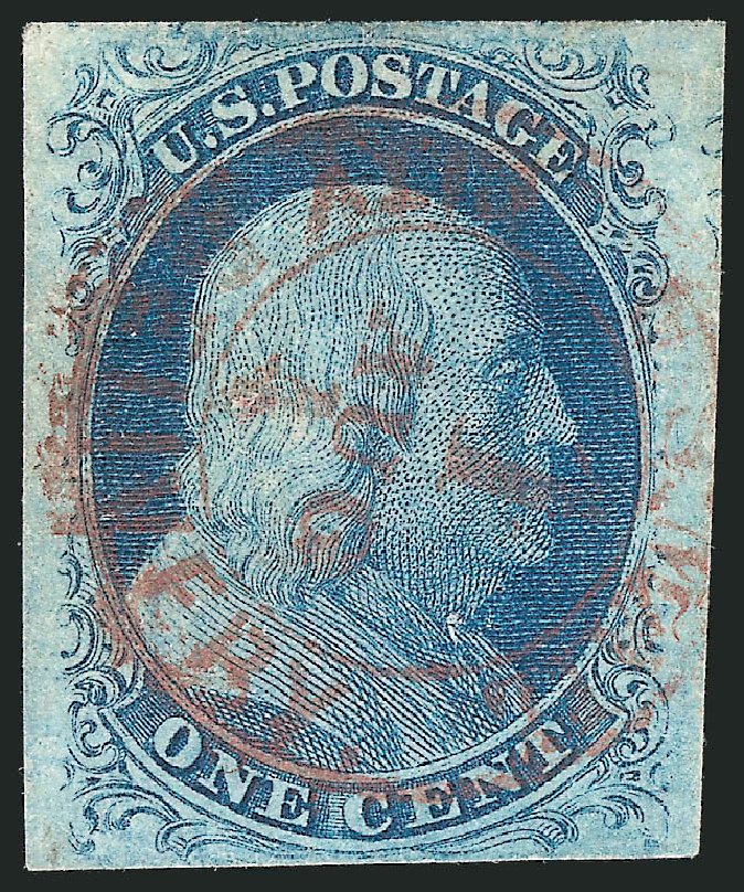 Price of US Stamp Scott # 7: 1851 1c Franklin. Robert Siegel Auction Galleries, Sep 2010, Sale 994, Lot 1050