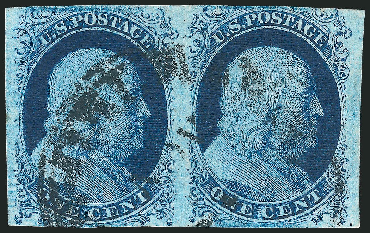Costs of US Stamp Scott Catalog # 7 - 1851 1c Franklin. Robert Siegel Auction Galleries, Sep 2010, Sale 994, Lot 1060