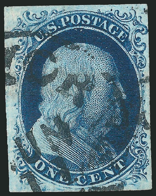 Values of US Stamp Scott Catalog # 7: 1851 1c Franklin. Robert Siegel Auction Galleries, Sep 2010, Sale 994, Lot 1100