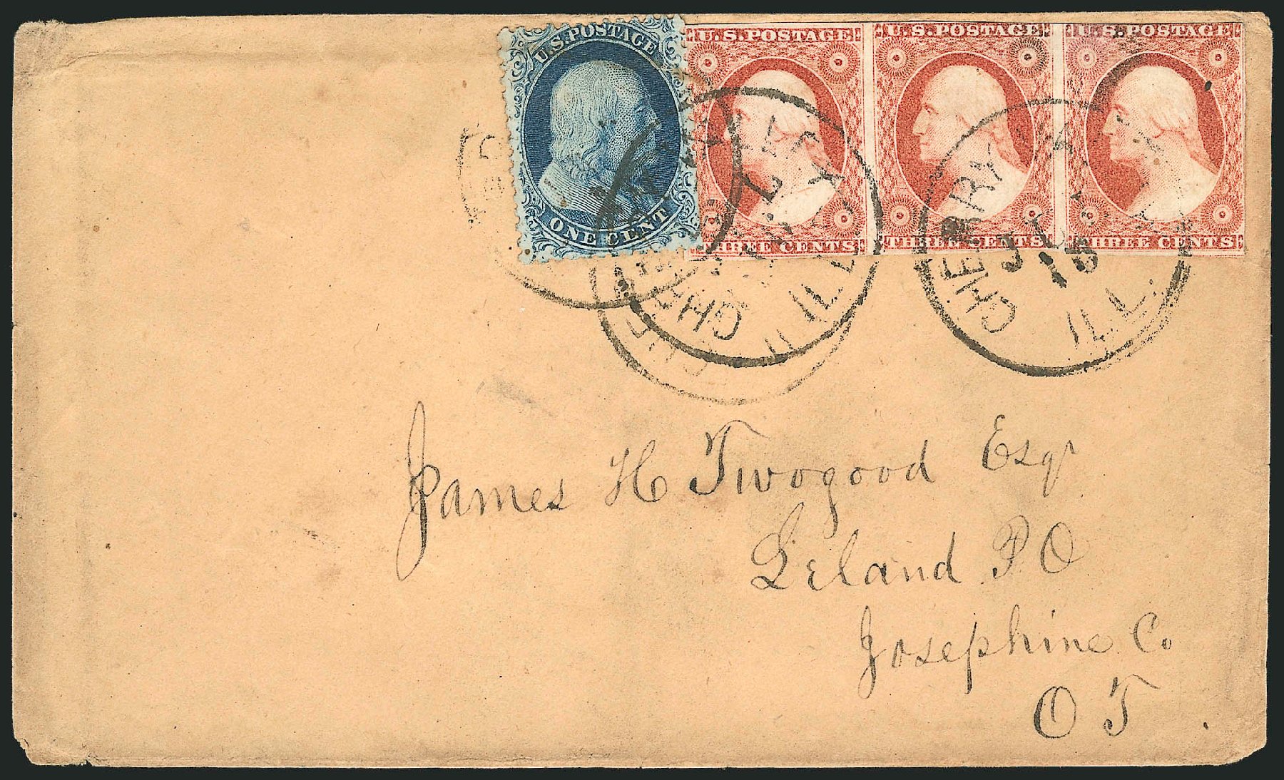 US Stamp Price Scott Cat. 7 - 1c 1851 Franklin. Robert Siegel Auction Galleries, Sep 2010, Sale 994, Lot 1140