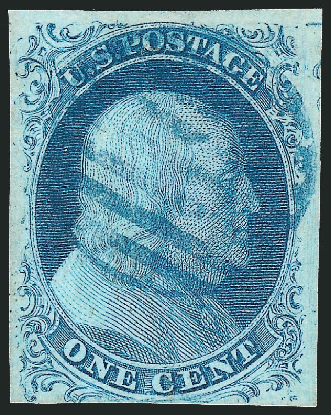 US Stamps Price Scott #7 - 1851 1c Franklin. Robert Siegel Auction Galleries, Sep 2010, Sale 994, Lot 610