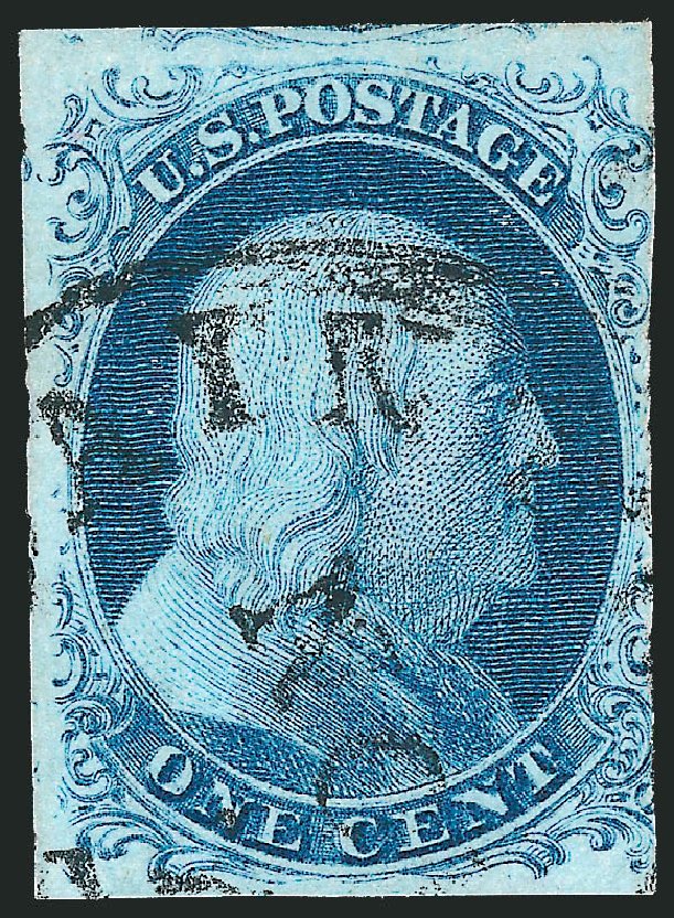 US Stamp Prices Scott #7 - 1c 1851 Franklin. Robert Siegel Auction Galleries, Sep 2010, Sale 994, Lot 650