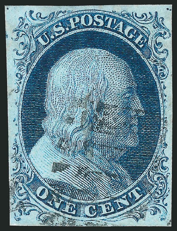 US Stamp Prices Scott #7: 1851 1c Franklin. Robert Siegel Auction Galleries, Sep 2010, Sale 994, Lot 680