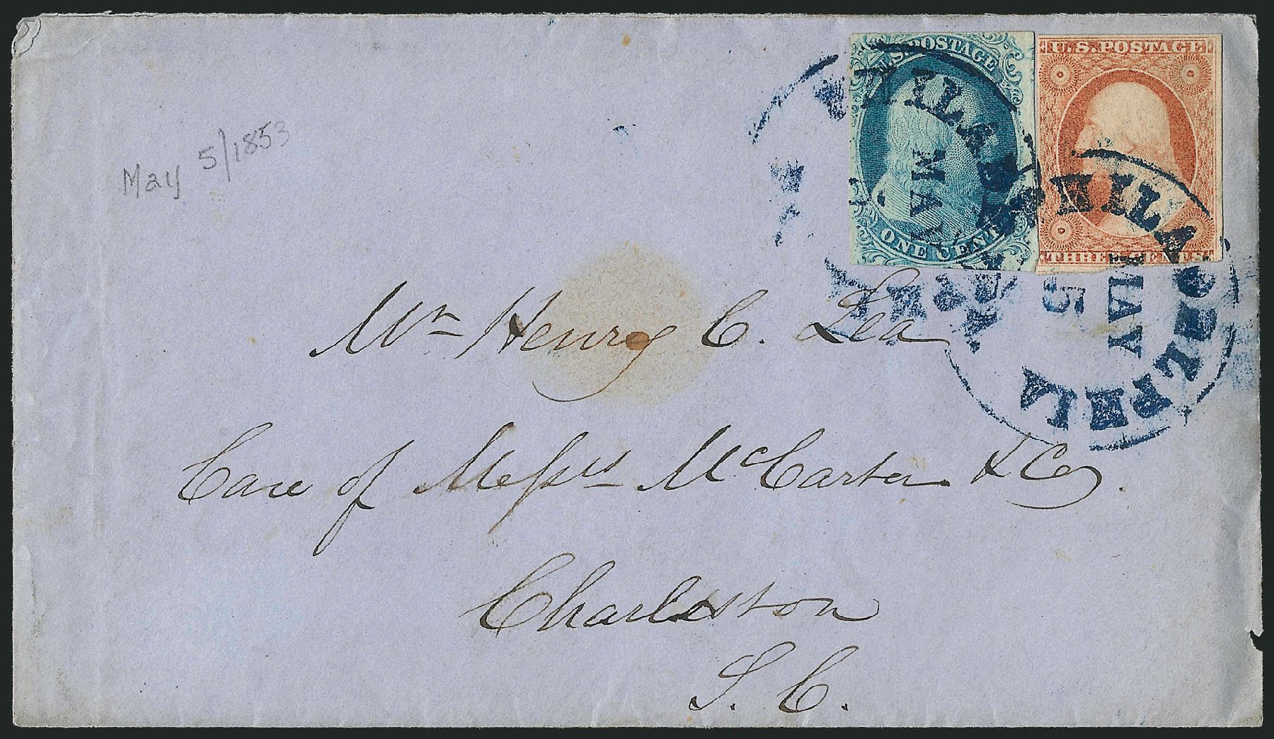 Value of US Stamp Scott Catalog 7: 1851 1c Franklin. Robert Siegel Auction Galleries, Sep 2010, Sale 994, Lot 710