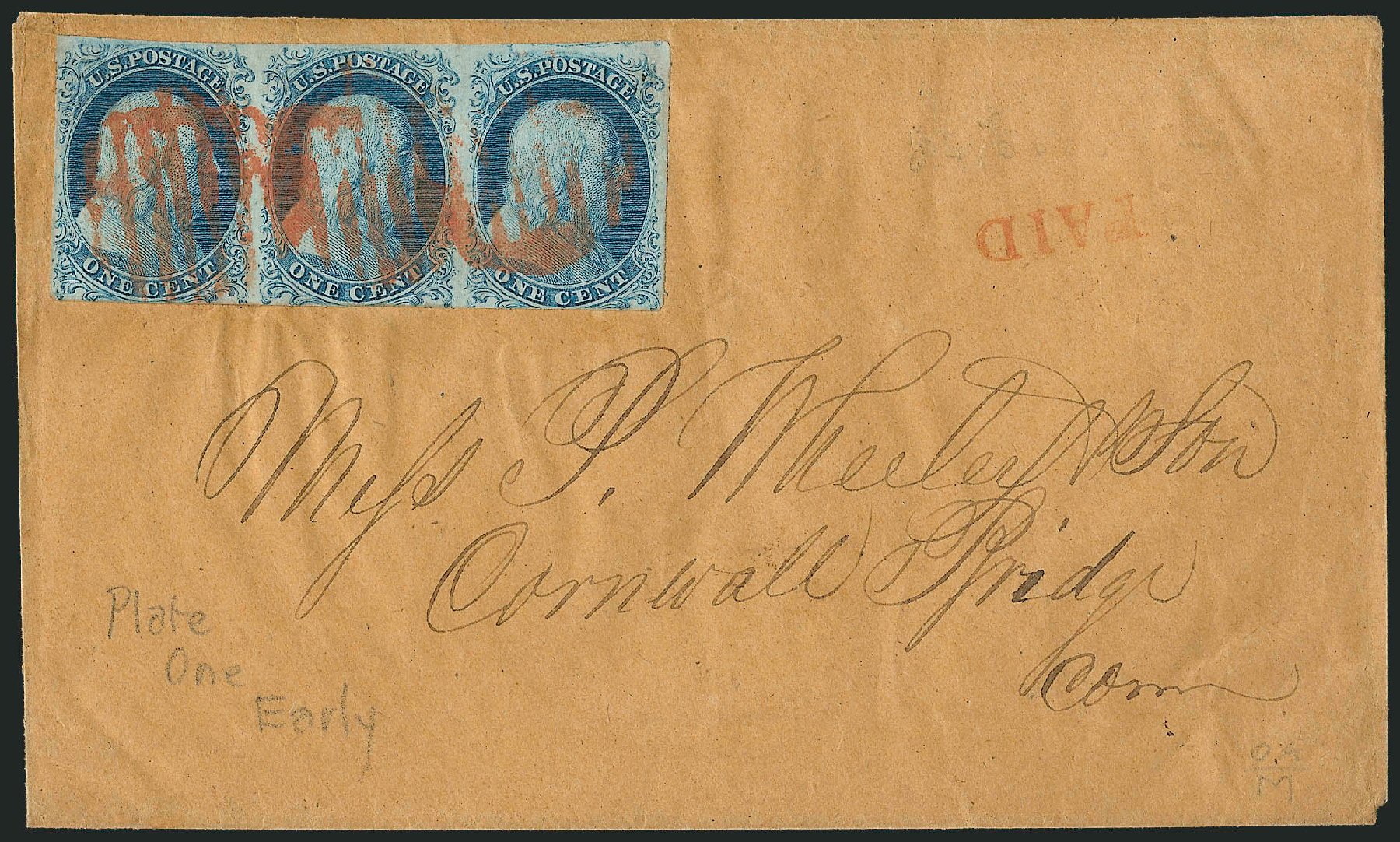 Prices of US Stamp Scott Catalogue # 7: 1851 1c Franklin. Robert Siegel Auction Galleries, Sep 2010, Sale 994, Lot 720