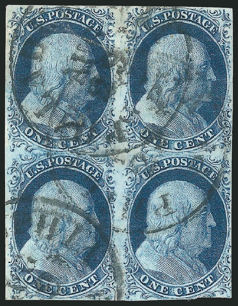 US Stamps Prices Scott # 7 - 1c 1851 Franklin. Robert Siegel Auction Galleries, Sep 2010, Sale 994, Lot 960