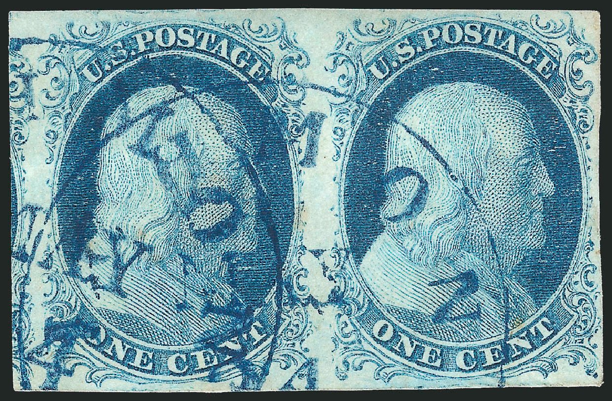 Prices of US Stamps Scott Catalog #7: 1851 1c Franklin. Robert Siegel Auction Galleries, Dec 2010, Sale 998, Lot 30