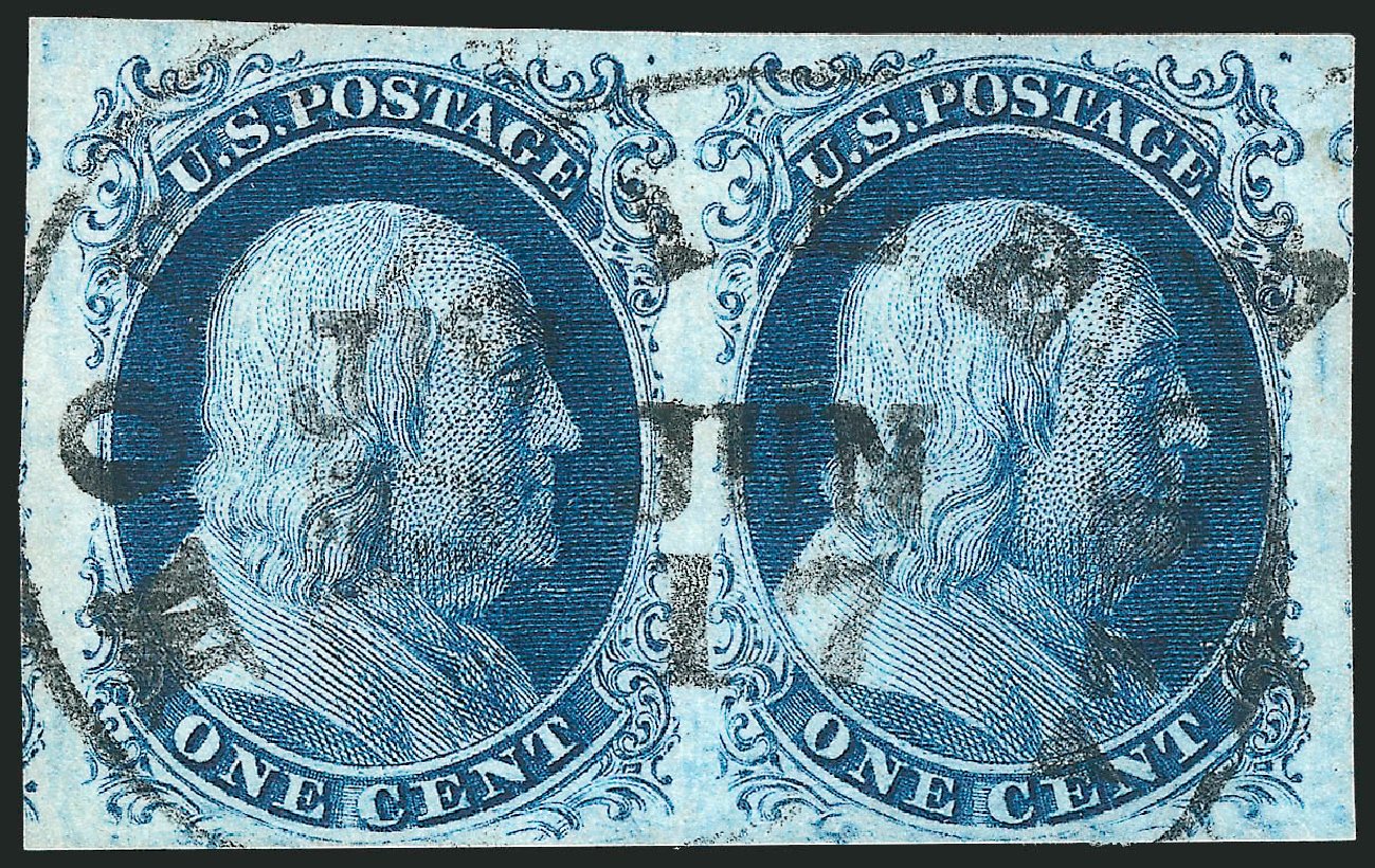 US Stamp Prices Scott Cat. #7 - 1c 1851 Franklin. Robert Siegel Auction Galleries, Dec 2010, Sale 998, Lot 430