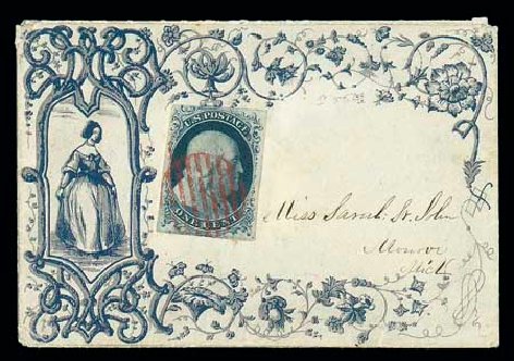 US Stamp Values Scott Catalog # 7: 1851 1c Franklin. Matthew Bennett International, Dec 2007, Sale 323, Lot 31