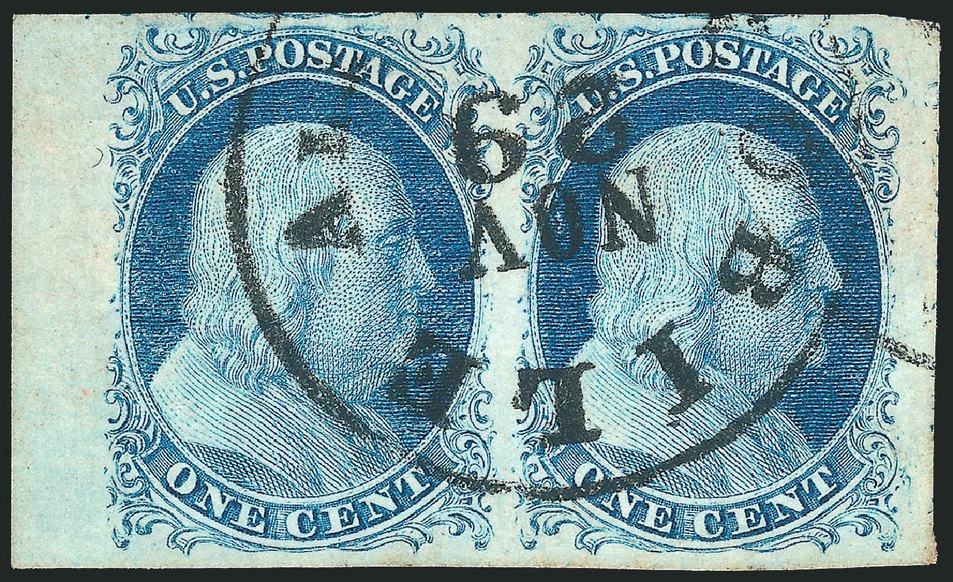 US Stamps Values Scott Catalog 7: 1c 1851 Franklin. Robert Siegel Auction Galleries, Dec 2011, Sale 1017, Lot 81