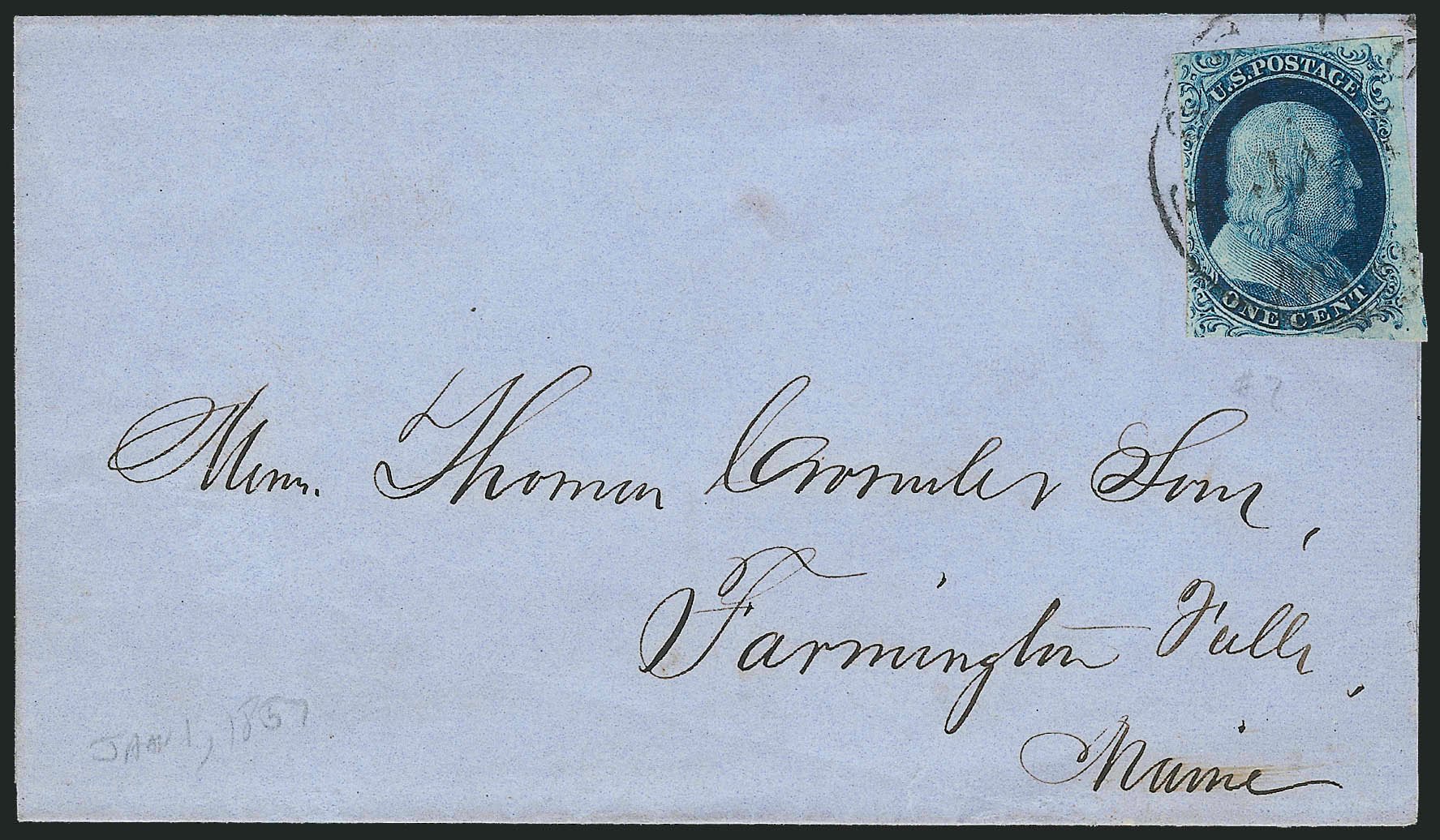 Prices of US Stamp Scott Cat. 7: 1851 1c Franklin. Robert Siegel Auction Galleries, Sep 2010, Sale 994, Lot 1011