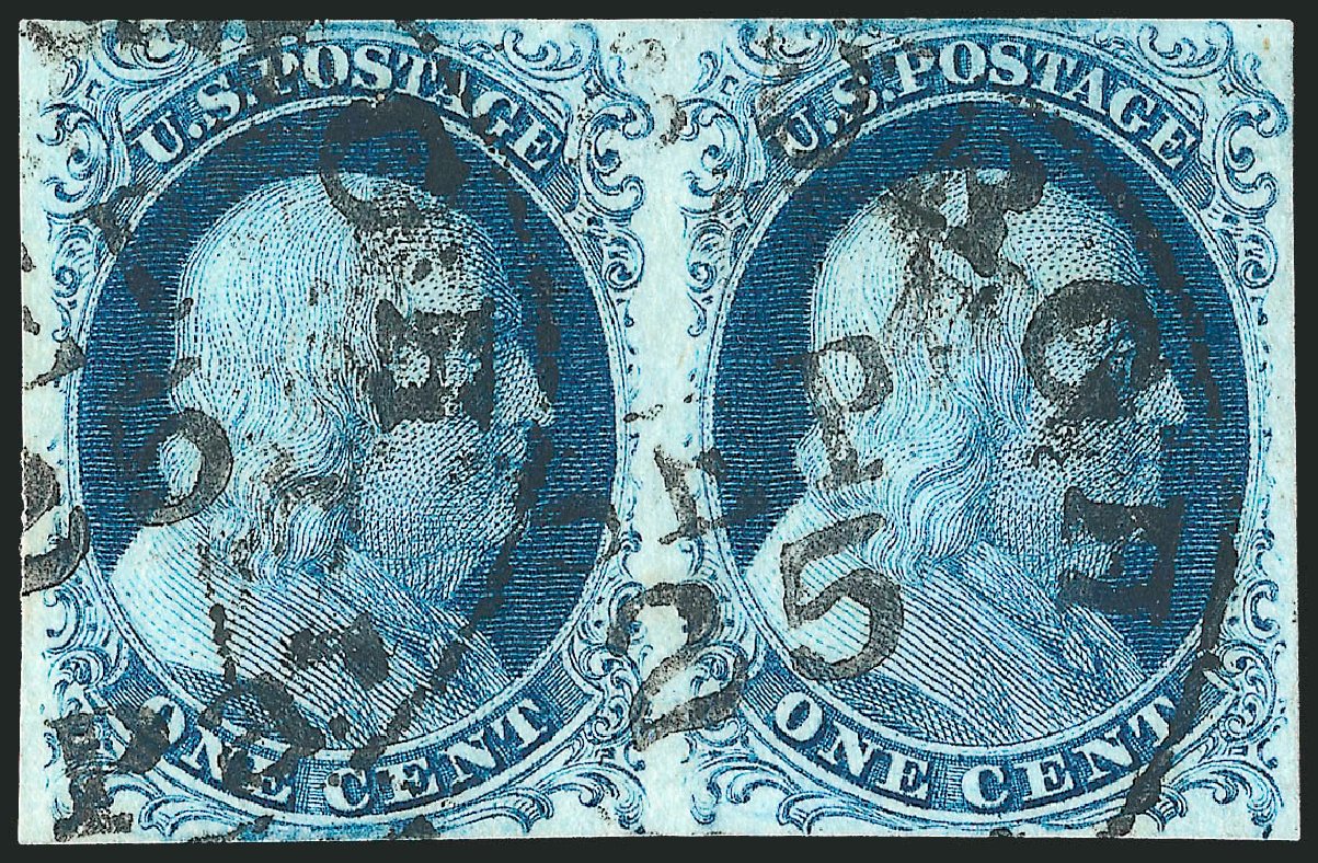 Cost of US Stamps Scott Catalog 7 - 1851 1c Franklin. Robert Siegel Auction Galleries, Sep 2010, Sale 994, Lot 661