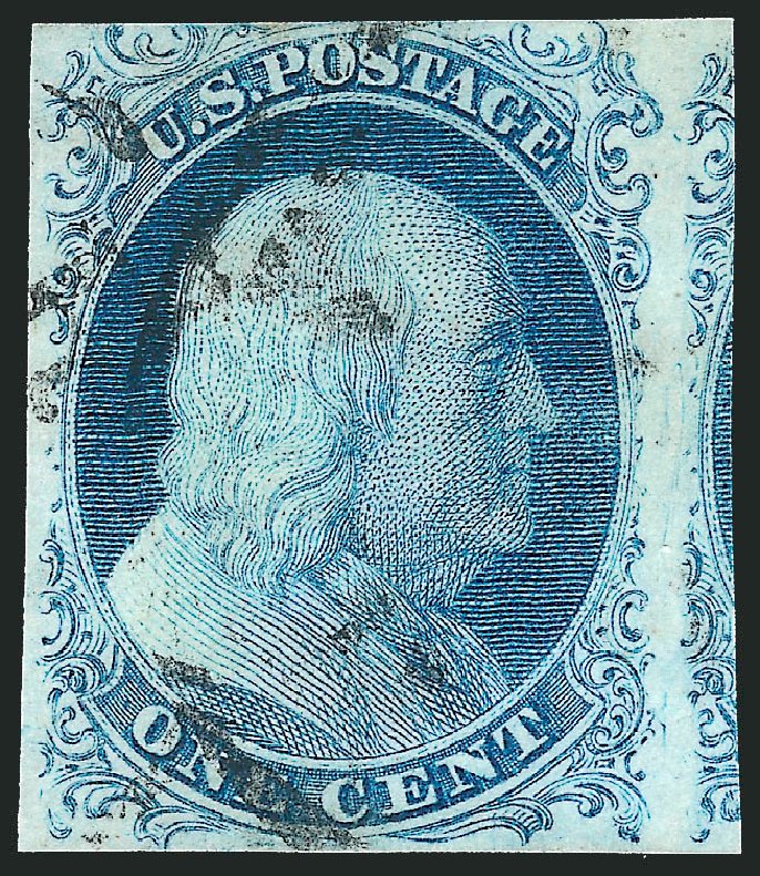 US Stamp Prices Scott #7 - 1c 1851 Franklin. Robert Siegel Auction Galleries, Sep 2010, Sale 994, Lot 681