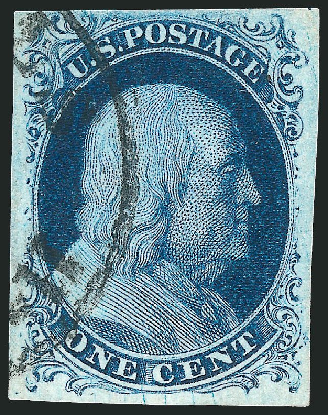 Costs of US Stamps Scott Catalog # 7 - 1c 1851 Franklin. Robert Siegel Auction Galleries, Sep 2010, Sale 994, Lot 951