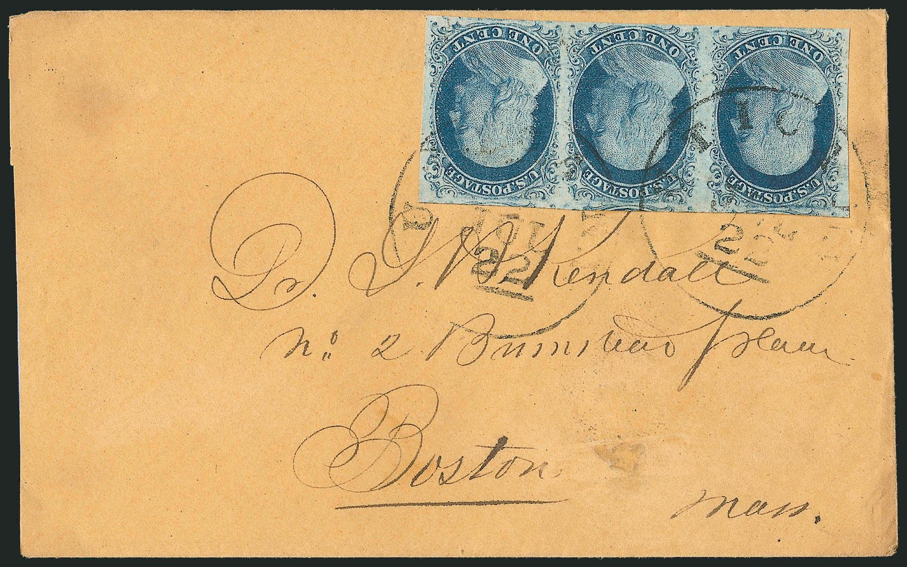 US Stamp Values Scott Catalogue # 7: 1851 1c Franklin. Robert Siegel Auction Galleries, Sep 2010, Sale 994, Lot 971